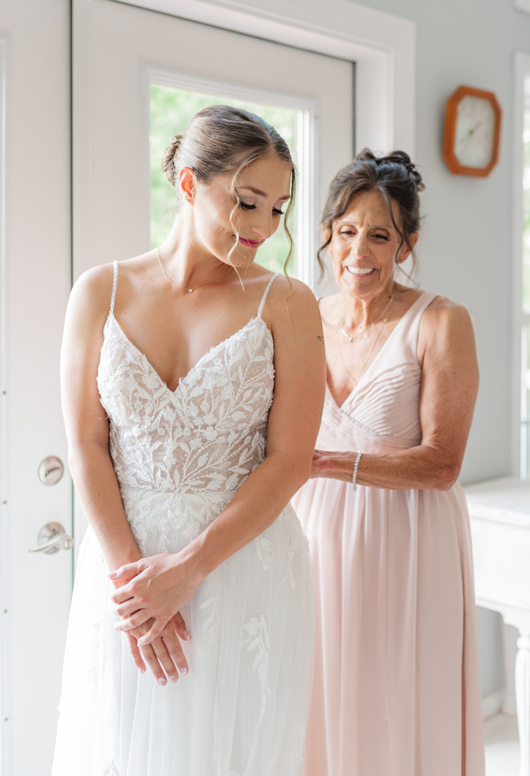 Mother and daughter on wedding day 